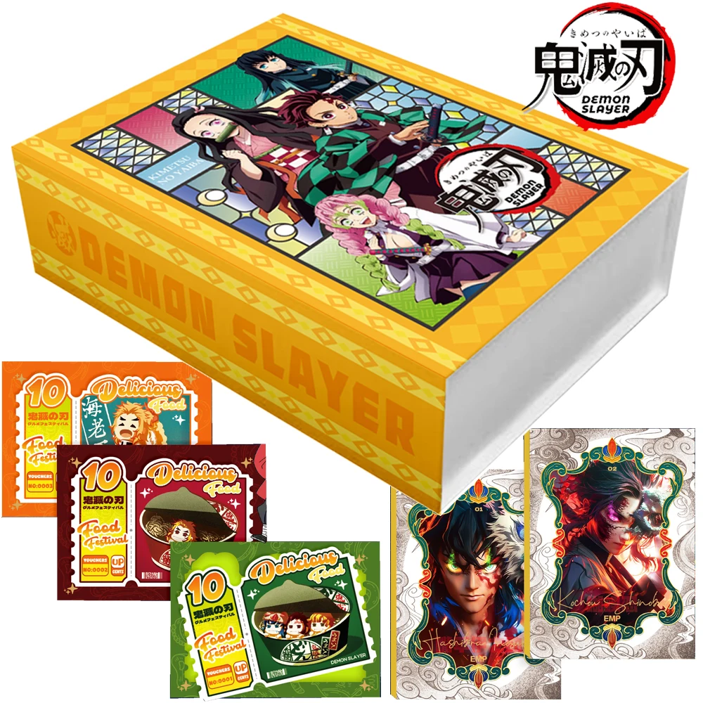 Demon Slayer Collection Card For Children Kamado Nezuko Agatsuma Zenitsu Adventure Battle Anime Limited Game Card Table Gifts