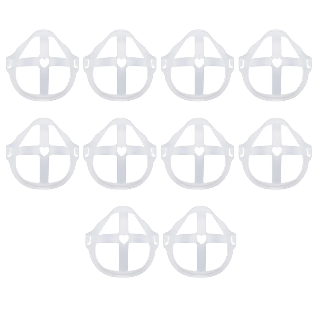 Supporto per maschera traspirante da 10 pezzi, telaio di supporto interno per maschera facciale 3D in PE, leggero, confortevole, con supporto per respirazione fluida