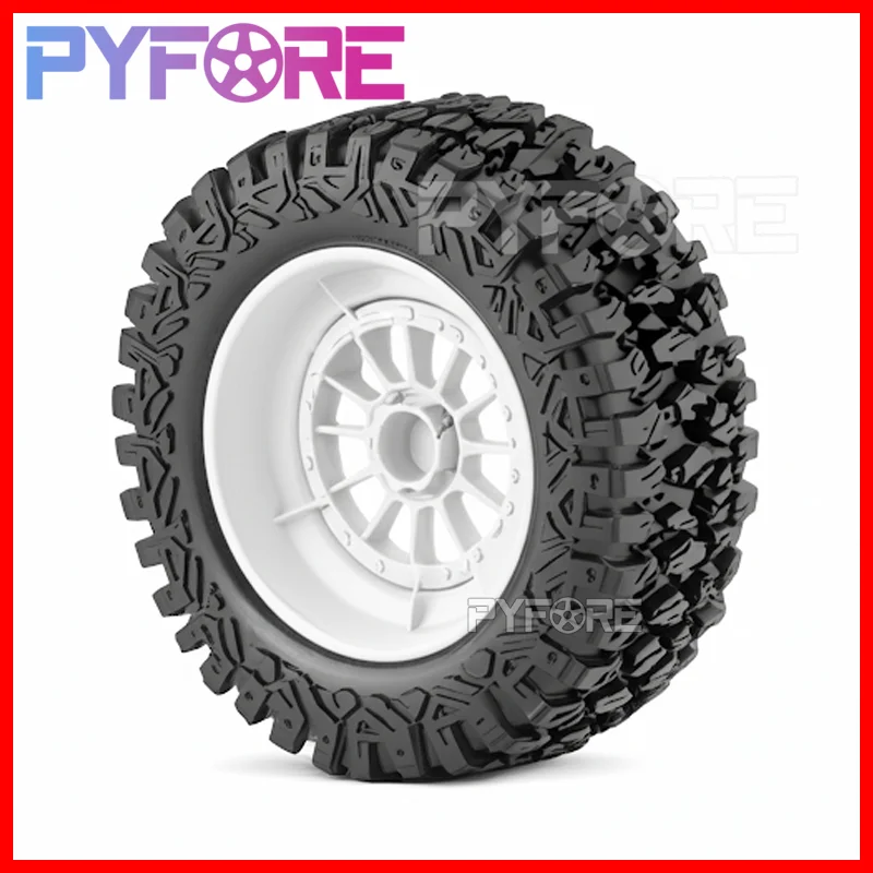 PYFORE LT18095 - 4 stuks RC Cars Off-road korte vrachtwagenbanden voor 1/7 TRAXXAS UDR 85086 - 4