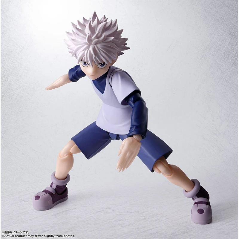 Na Stanie Bandai Oryginalne Pudełko S.H.Figuarts Hunter x Hunter Killua Gon Anime Figurka Akcji Gotowy Model Zestaw Zabawka Prezent dla Dziecka