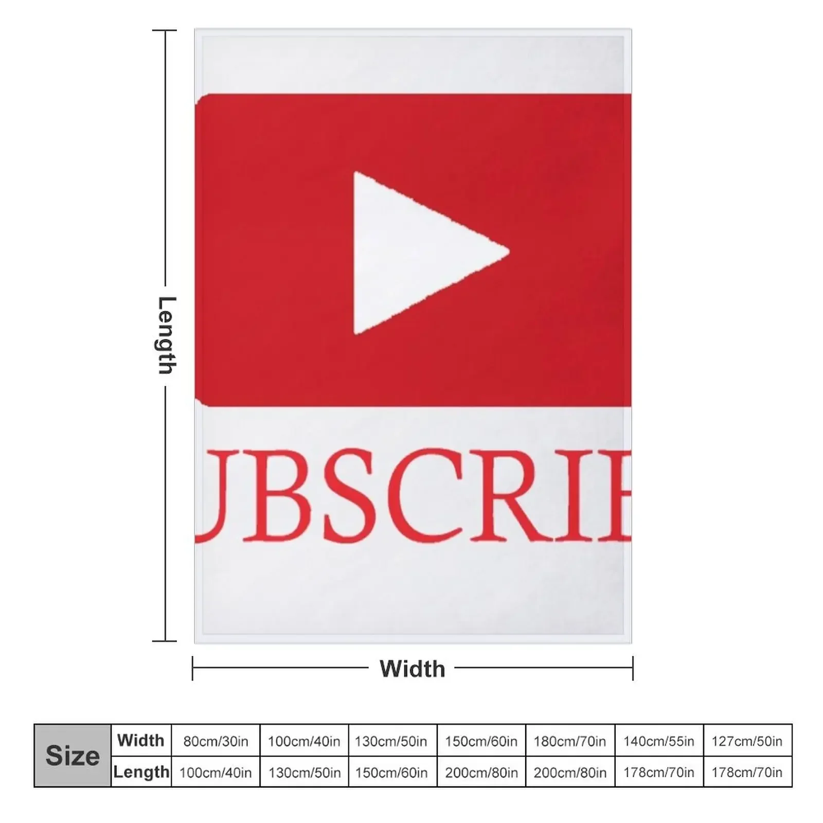 Youtube logo and subscribe button Throw Blanket warm winter Extra Large Throw Polar Cute Blankets