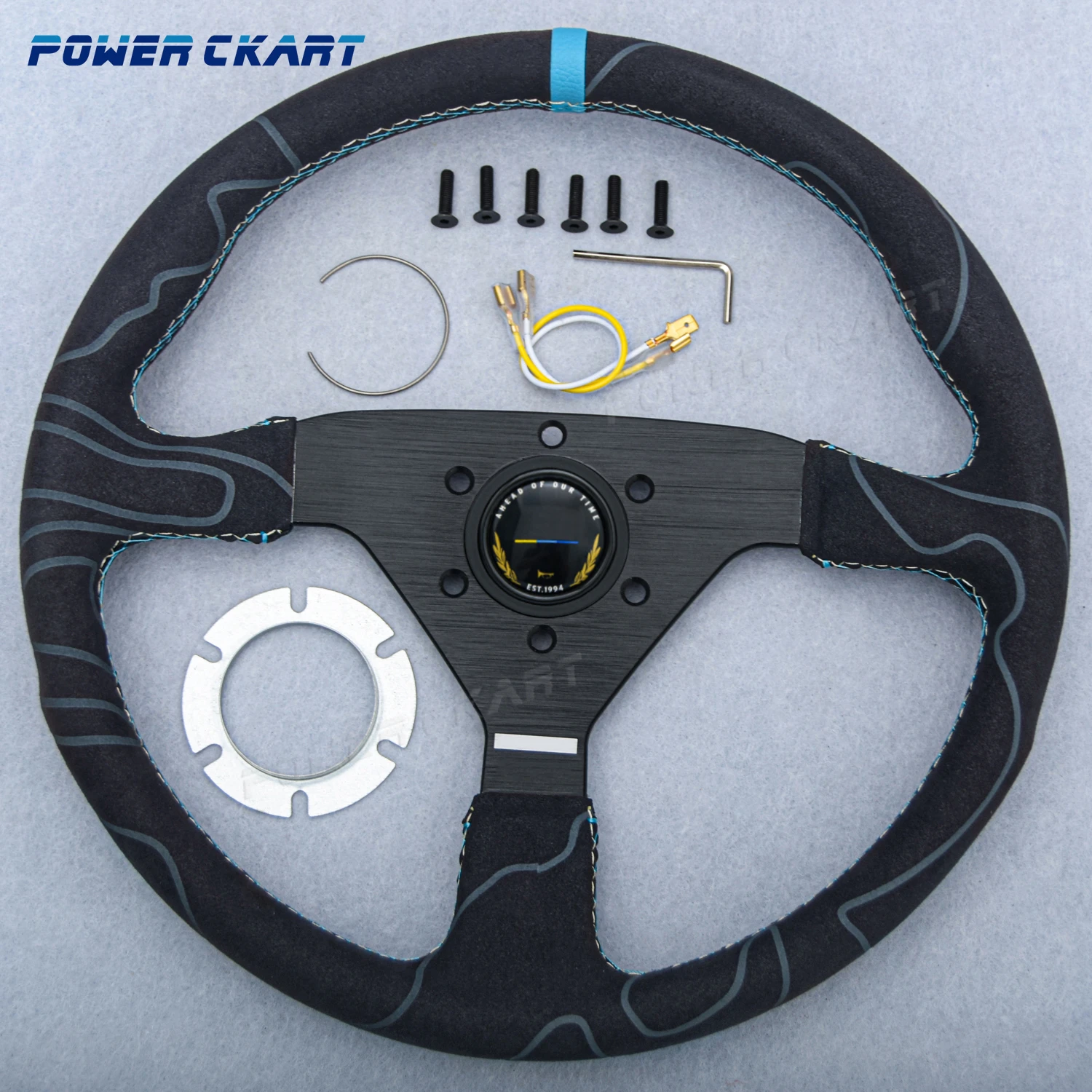 14inch JDM Montecarlo Suede Leather Greddy Steering Wheel Drifting Sport Steering Wheel for Universal Car Accessories