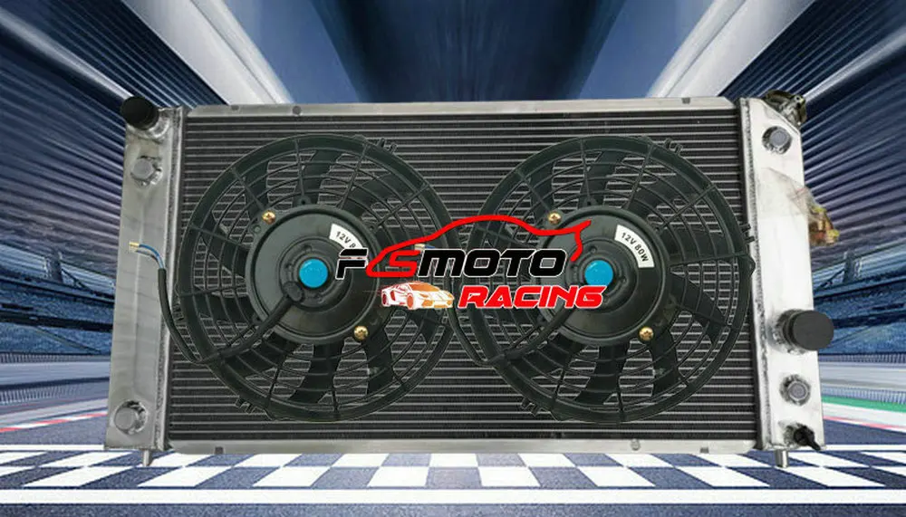 for 1996-2005 Chevy Blazer S10 GMC Jimmy Sonoma Olds Bravada 4.3L 3 ROW Aluminum radiator+FAN