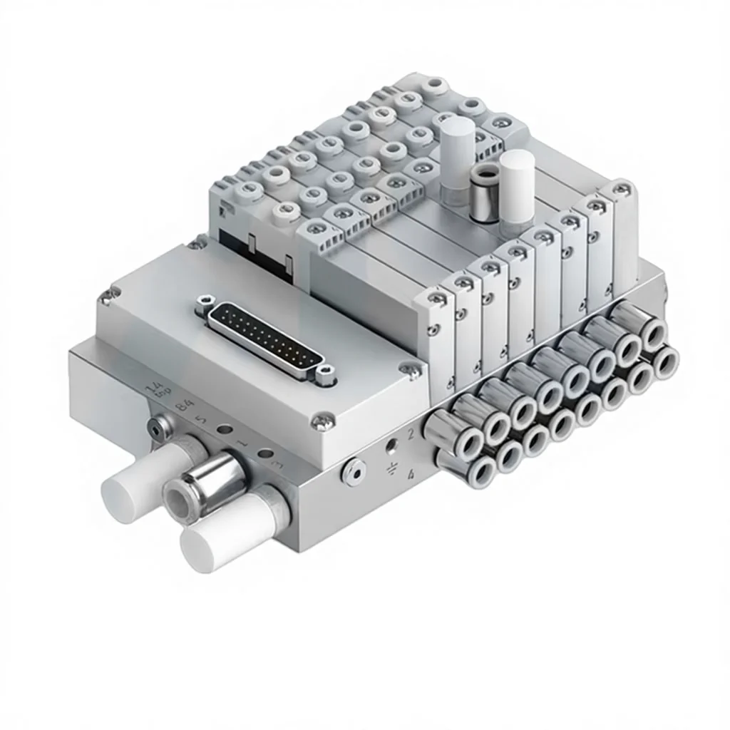 Pneumatic Solenoid Valve Fittings Used For Gas Supply CPV14-VI-10P-14-8A-MP-R-Y-8M + GQCTRA Flat Replacement 1 Year Warranty