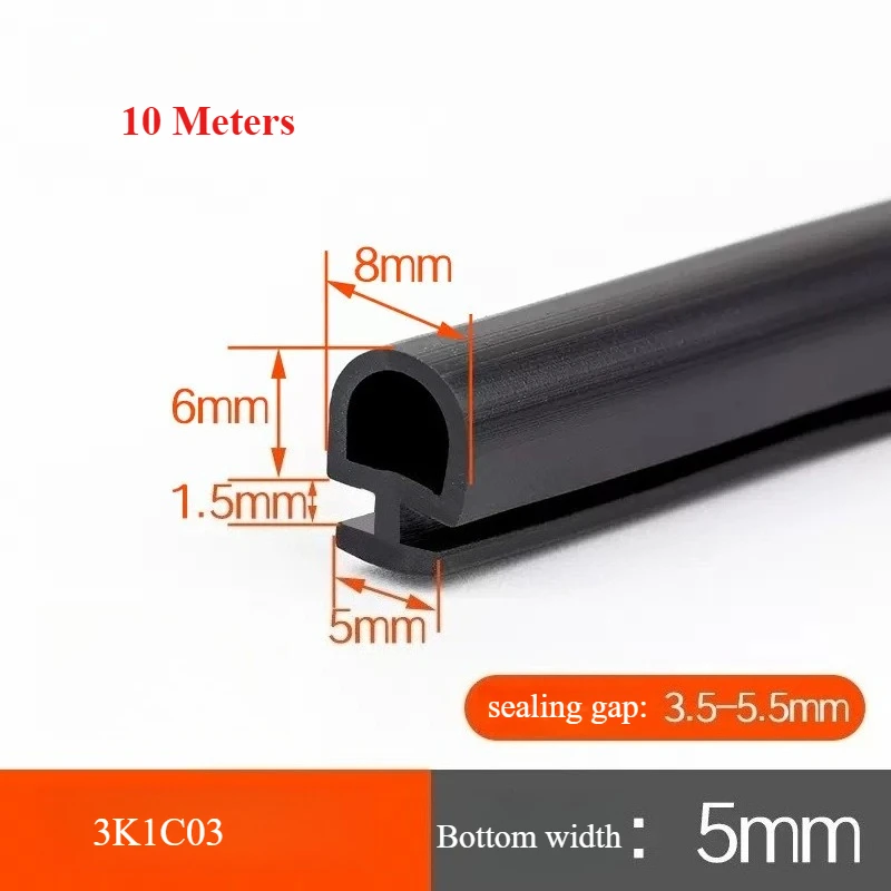 10 m Bodenbreite, 4/5/6/7 mm, Dichtungsstreifen, Brücke, Aluminium, Tür/Fenster, versiegelte Kunststoffstreifen, energiesparend