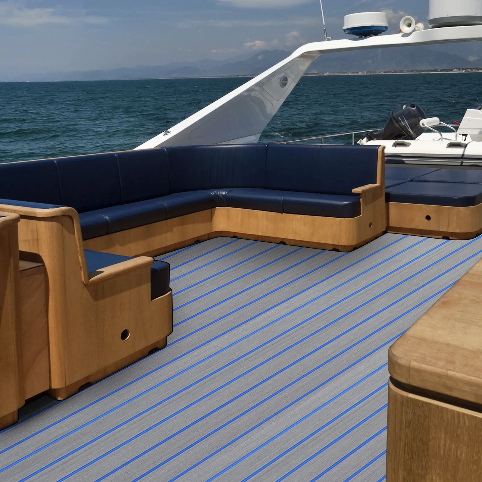 

Boat Flooring EVA Foam Faux Mat Teak Decking Sheet Sea Marine Deck Yacht Pad