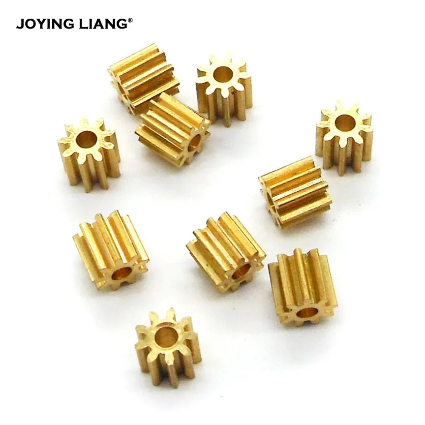 

92A / 91.5A 0.4M Copper Pinion Gear 9 Teeth 2mm 1.5mm Shaft Metal Gears Motor Parts Accessory 10pcs/lot