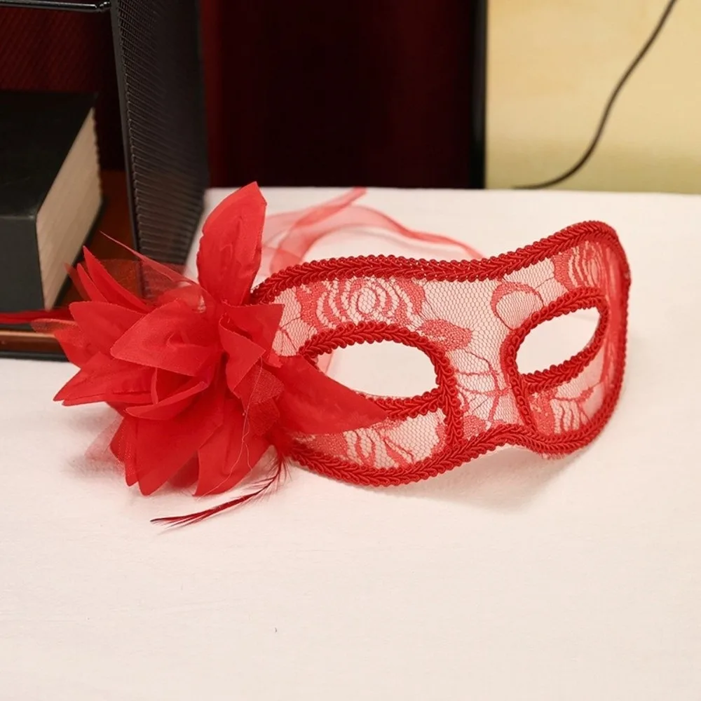Funny Flower Half-Face Mask Multicolor Seductive Style Feather Mask Cosplay Masquerade Masquerade Ball Mask Ladies