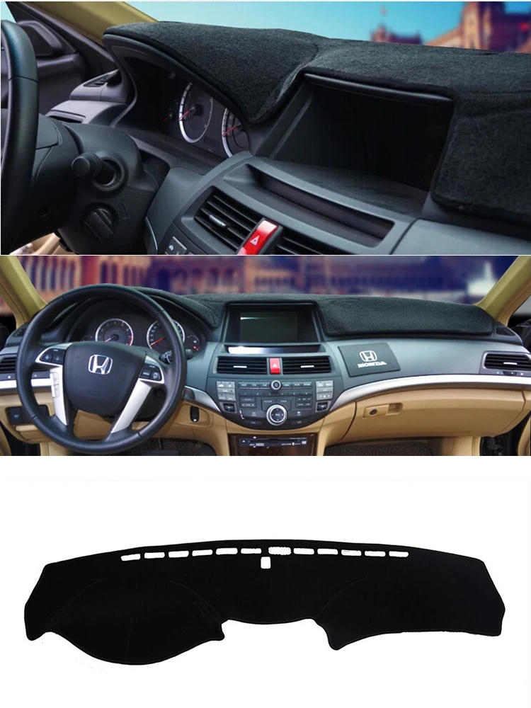 

For 2008-13 Honda Accord VIII CU1/2/3/6 CW1/2/3 CP1/2/3 Dashmat Dashboard Cover Instrument Panel Protective Pad Dash Mat