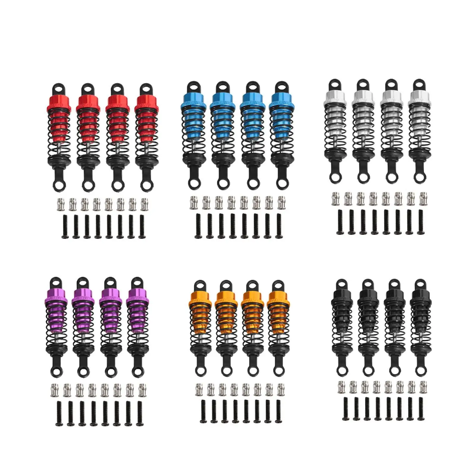 

4Pcs Oil Shock Absorbers for RC Car 55mm Upgrade Parts Sturdy RC Shocks 1/12 1/16 Dampers Set for MN99S MN98 MN78 MN168 B24