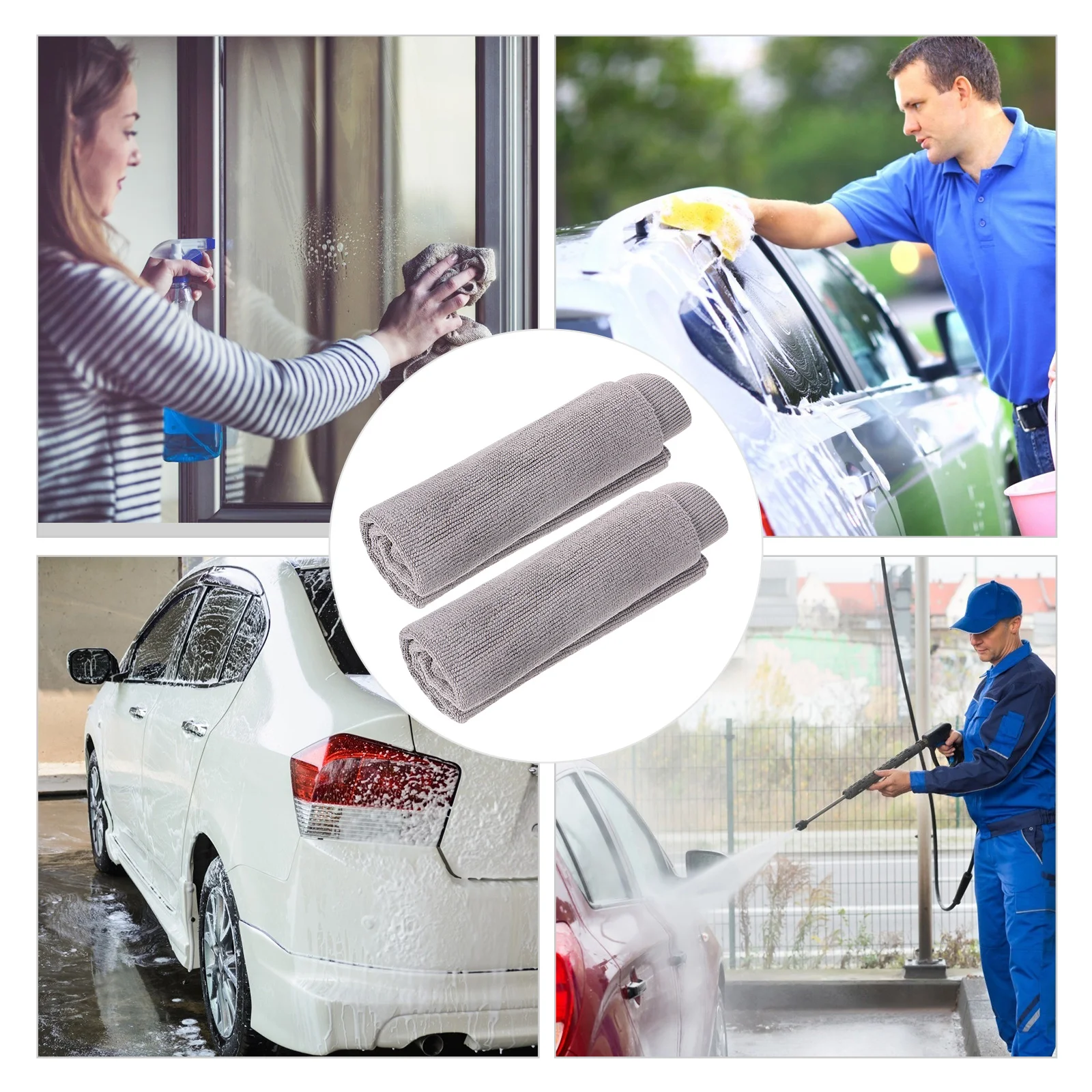 2 Pcs Towel Vehicle Cleaning Microfiber Car Wash Towels for Cars Auto Washing Automatic