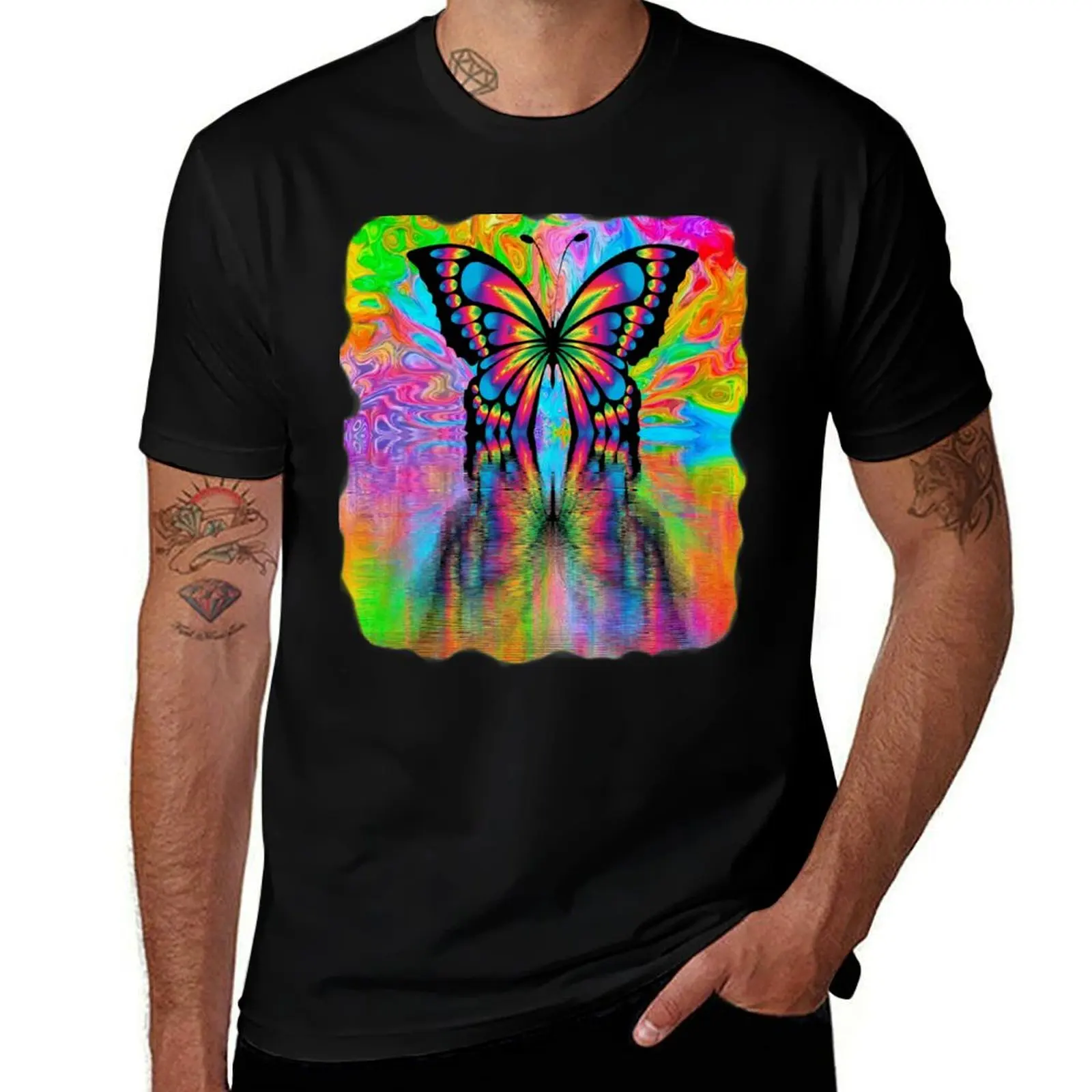 

T-Shirt butterfly man Rainbow funny T-Shirt man shirt tshirt t shirts luxury t