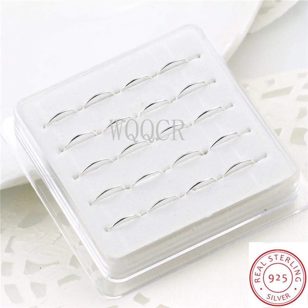 20PCS 925 Silver Nose Ring Lip Piercing Jewelry For Women Cartilage Helix Hoop Small Tiny Seamless Body Piercing Supplies