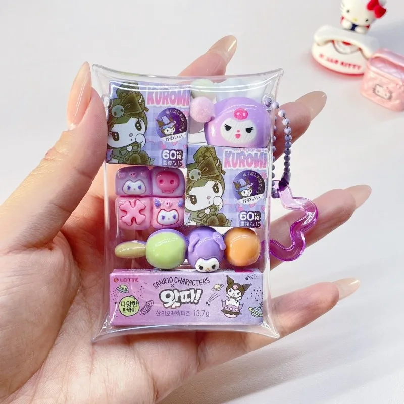 مينيسو سانريو مرحبا كيتي كورومي اليدوية كريم الغراء اكسسوارات محاكاة مصغرة ألعاب طعام حقيبة غاشا لطيف Kawaii الكرتون #3