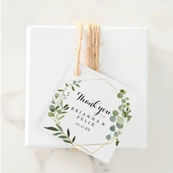 Custom Hang Tag Brand LOGO Print Party Gift DIY Thank You Bridal Shower Wedding Favor Product Label Packaging First Communion