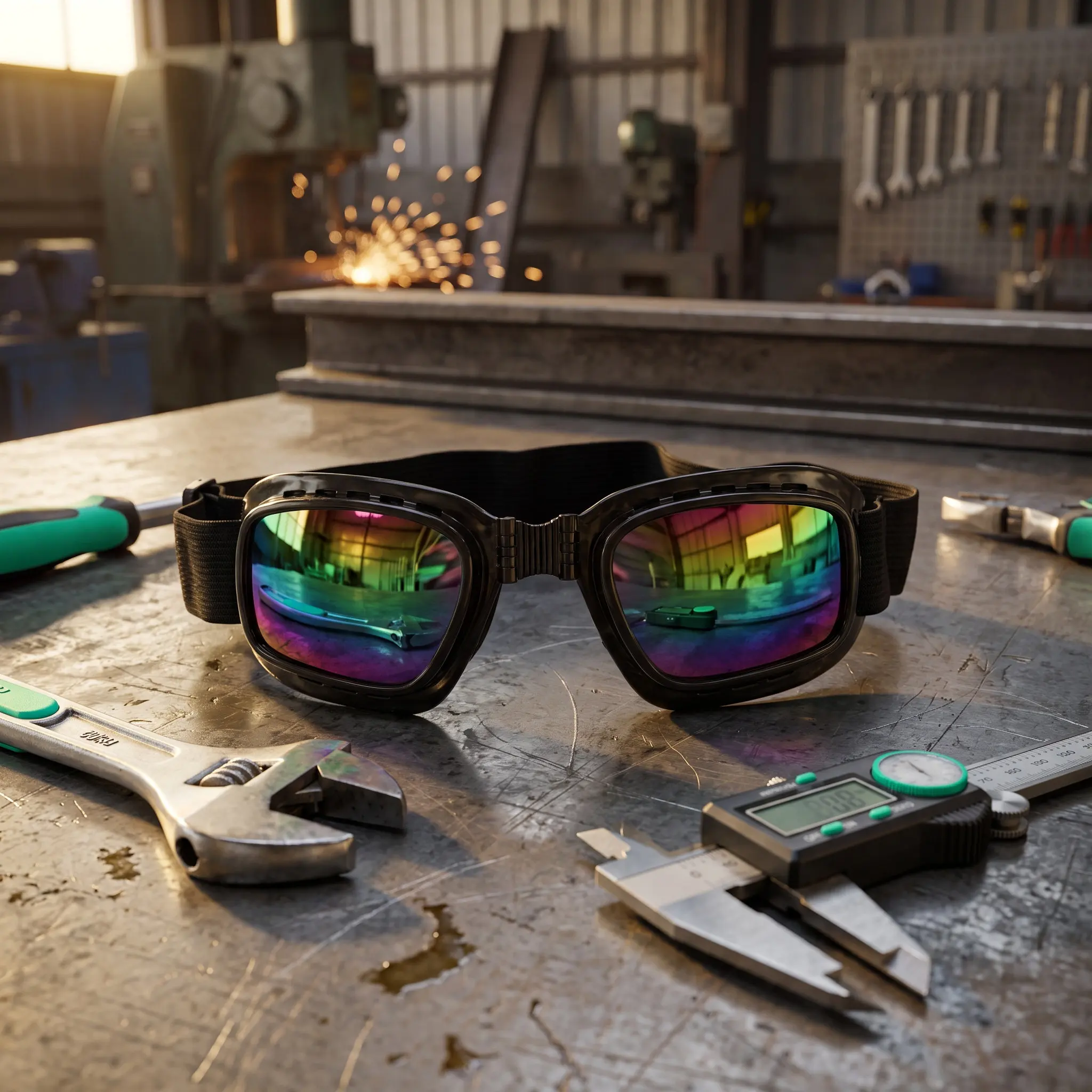 Auto Darkening Welding Safety Goggles Lightweight Frame Adjustable Headband Wide Optical View Uv Ir Protection Welding Cup
