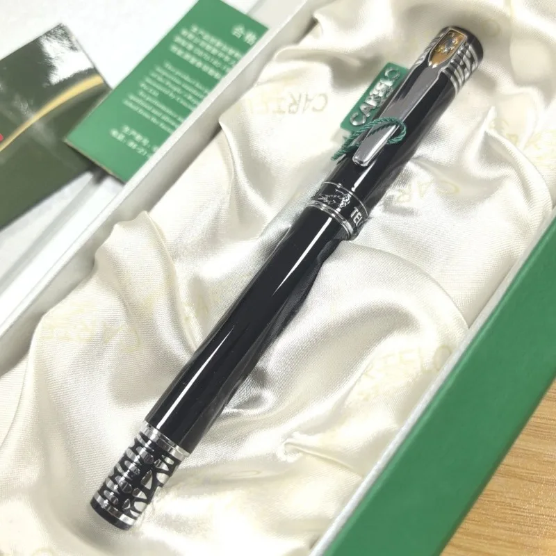 

Высококачественная черная пенальная ручка с наконечником 0,7 м, подходит для практики каллиграфии, плавное письмо, поглощение чернил, ручка в пакете с чернилами 2,6 мм