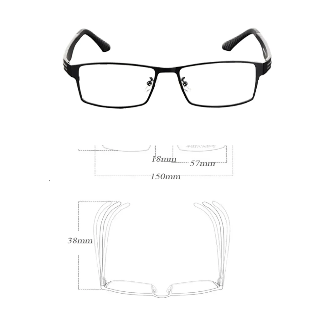 Progressive multifokale Anti-Blaulicht-Lesebrille Metallrahmen Männer Frauen hohe Qualität 1,0 1,5 1,75 2,0 2,5 3 3,5 4