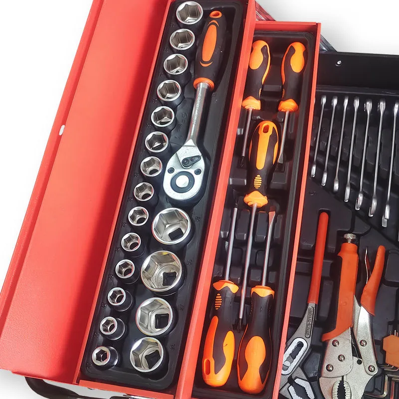 85 pieces of industrial grade multifunctional toolbox, portable folding combination set, car repair, household hardware tools