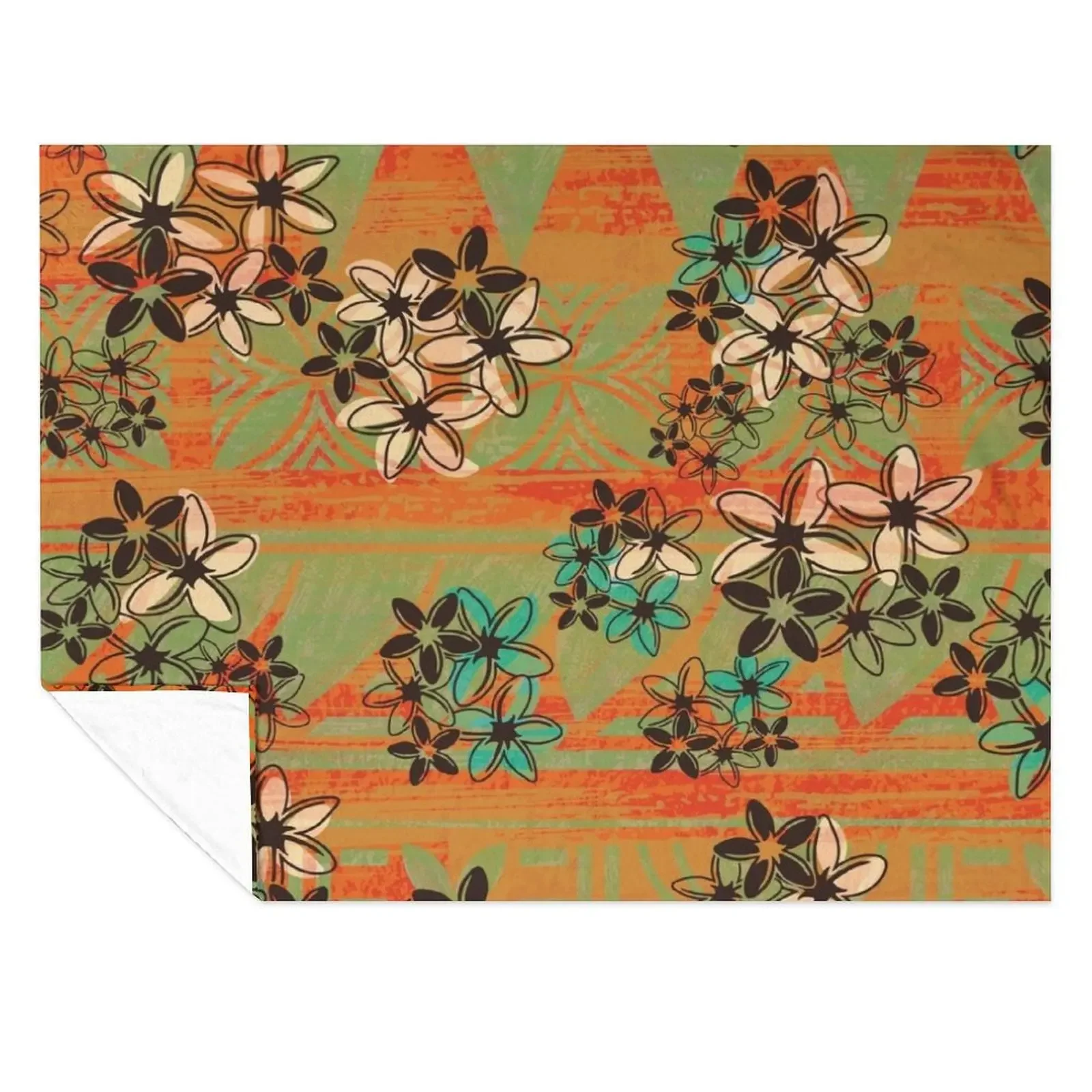 

Vintage Polynesian - Hawaiian Tiare Pattern Throw Blanket Extra Large Throw Luxury Thicken Thins Fashion Sofas Blankets