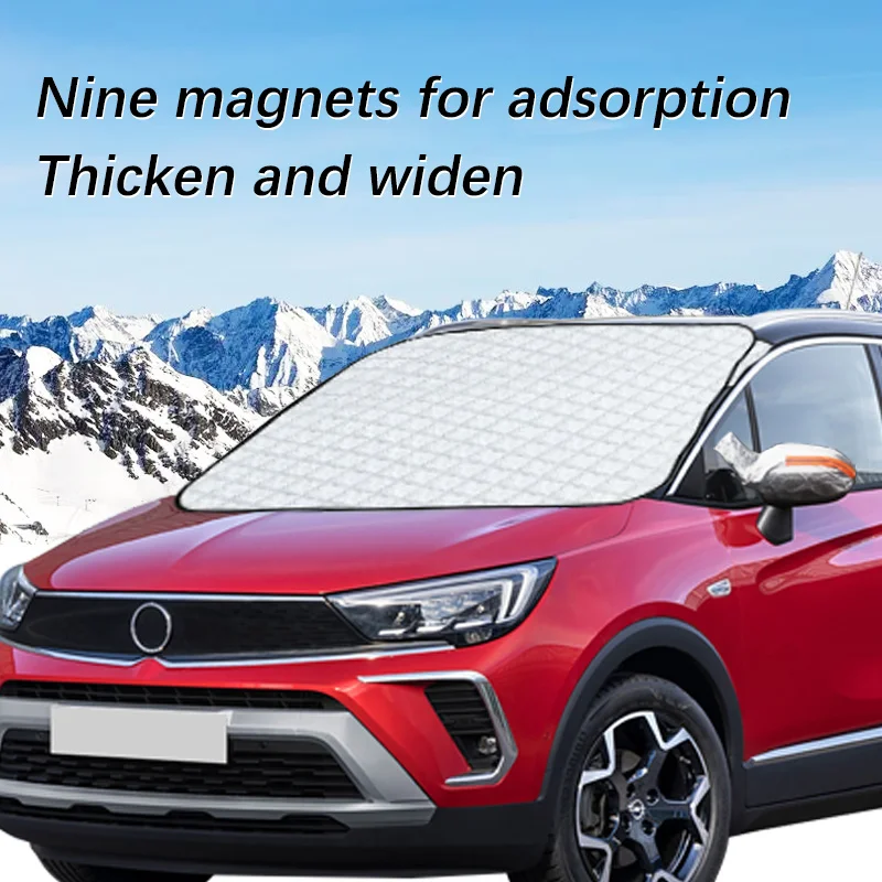 

Magnetic Car Windshield Snow Cover Winter Ice-Frost Guard Sun Shade Protector For Opel Crossland Exterior Accessories