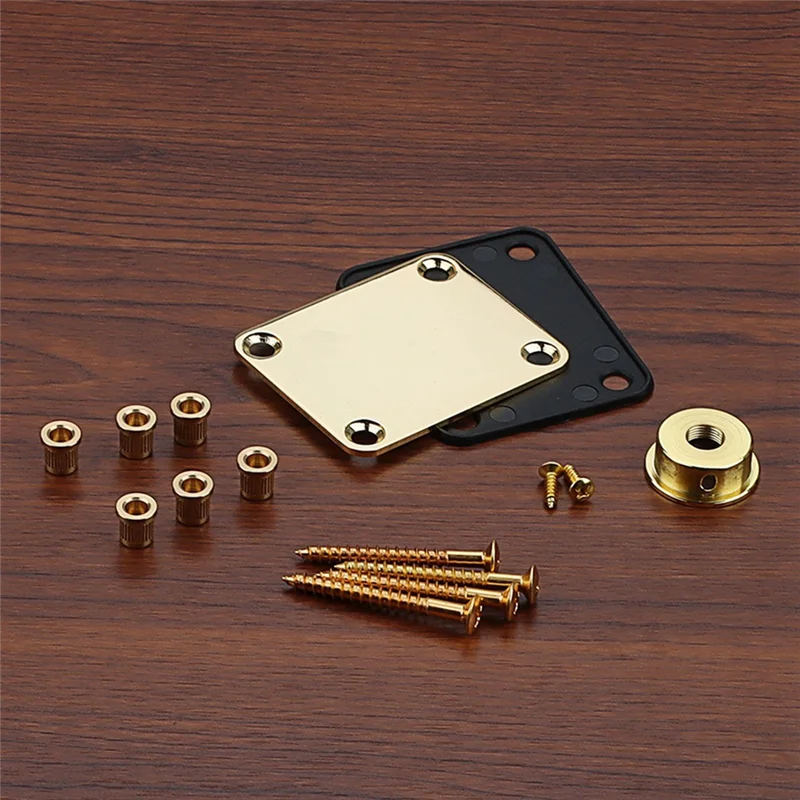 ABJM-Electrosocket Jack Plate & Guitar String Ferrules & Bass Guitar Metal Neck Plate Compatible Guitar String Winder
