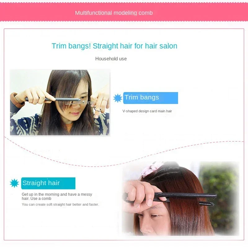 V Type Hair Straightener Comb Hair Combs DIY Salon Haircut Hairdressing Styling Tool Anti-static Combs Brush Korean Styling Tool