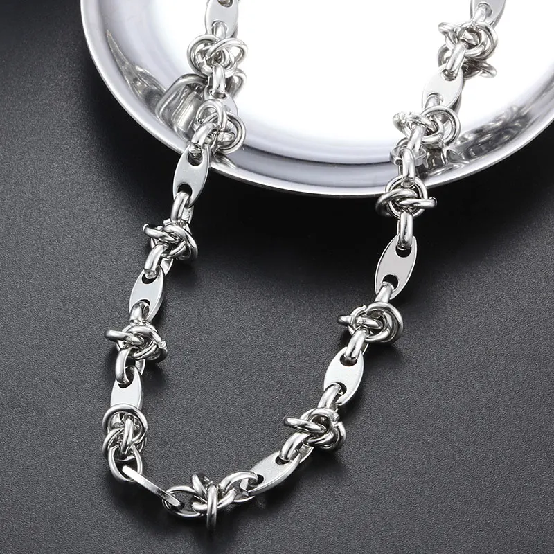 New Stainless Steel Chain For Jewelry Making Men Women Bracelets DIY Charm Pig Nose Rolo Link Necklace Handmade Supplies Crafts