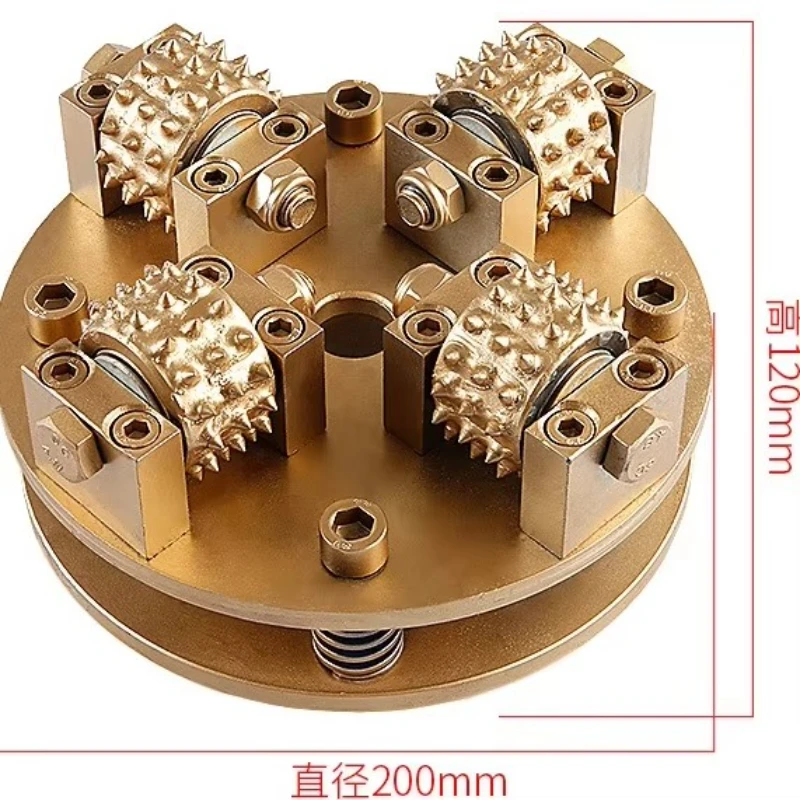 Stone plate processing litchi surface alloy roller grinding machine hand-held grinding machine chiseling wheel 8 inch 200mm tool