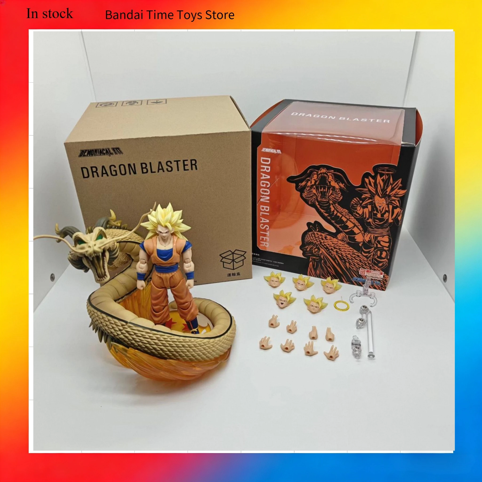 

In Stock Demoniacal Fit Son Goku SSJ3 Action Figure Dragon Ball SHF Dragon Blaster Super Saiyan 3 Son Goku Kakarot Model Toys