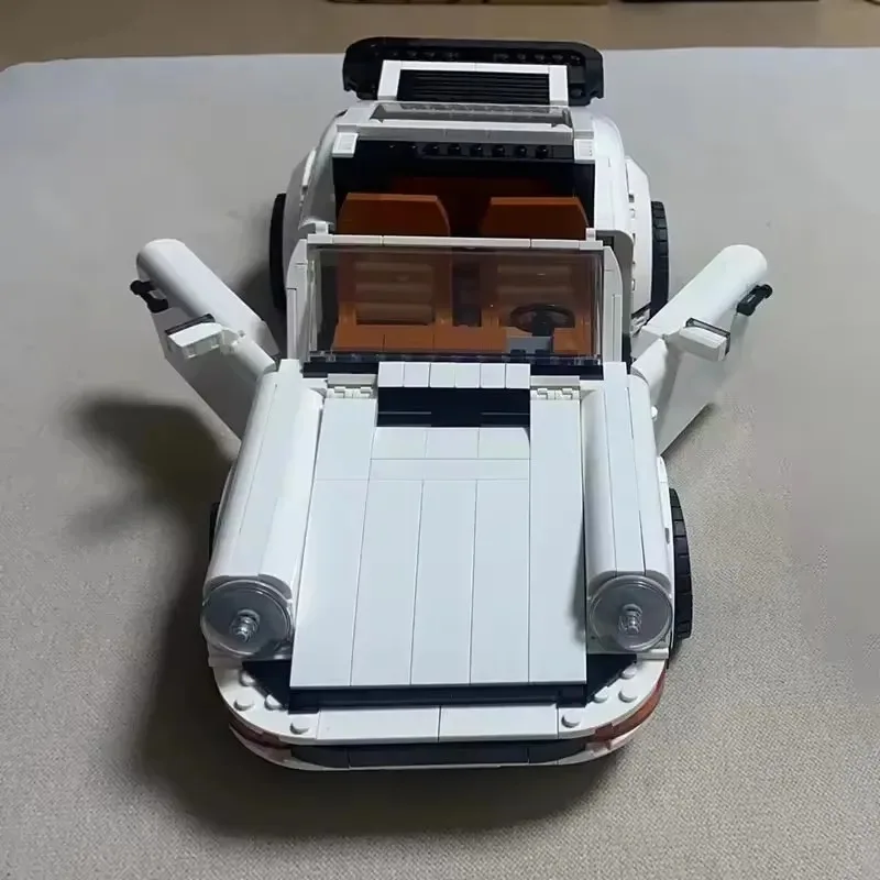 Conjunto de blocos de construção de carro esportivo vintage de 1458 peças, kit de modelo de carro de corrida clássico, brinquedos para adultos e adolescentes, presente de Natal