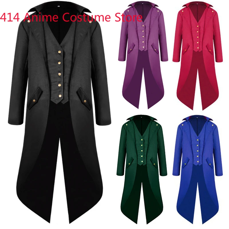 

Средневековый Костюм Принца, косплей раньше для взрослых и детей, средневековая ретро одежда средней длины в стиле панк для торжеств