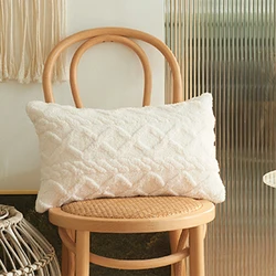 Pillowcases Plush Lumbar Pillow Cover for Indoor Sofa 30x50cm Decorative Throw Pillow Cover Boho Style Home Decor Cushion Cover