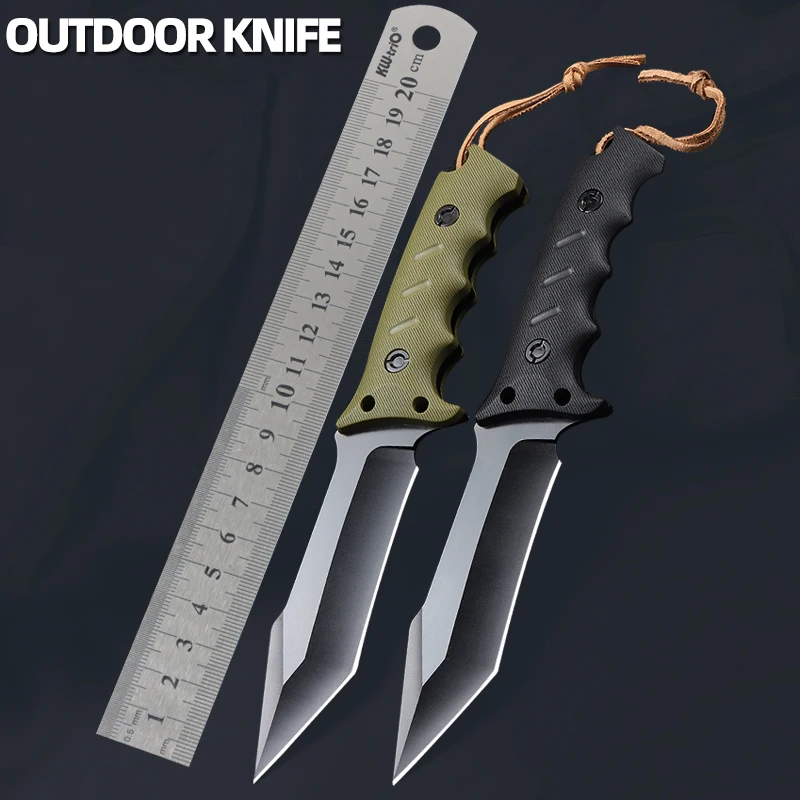 

2026 New Model Fixed-Blade Survival Knife with G10 Handle, for Outdoor Hunting, Fishing, Backpacking, and Holiday Gifts