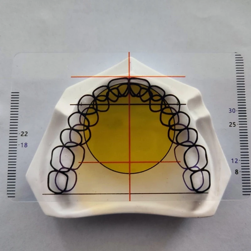 Dental Lab Denture Drawing And Alignment Dental Ruler T-Shape Examination Symmetry Measurements Multifunctional Dental Tools