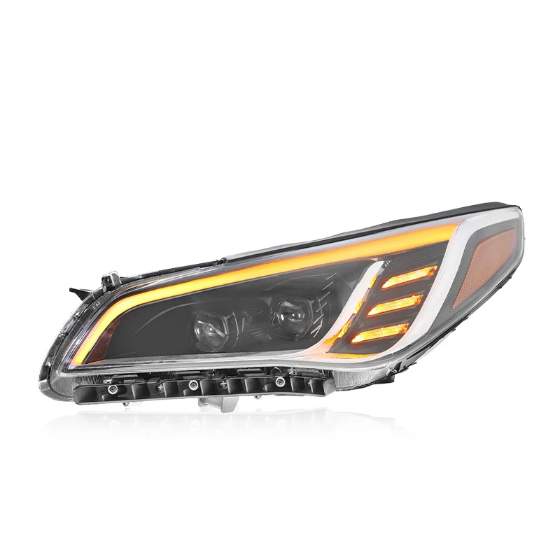 Car Lights For Hyundai Sonata 9 Headlight 2015-2018 LED Projector Head Lamp Daytime Running Light Automotive Accessories