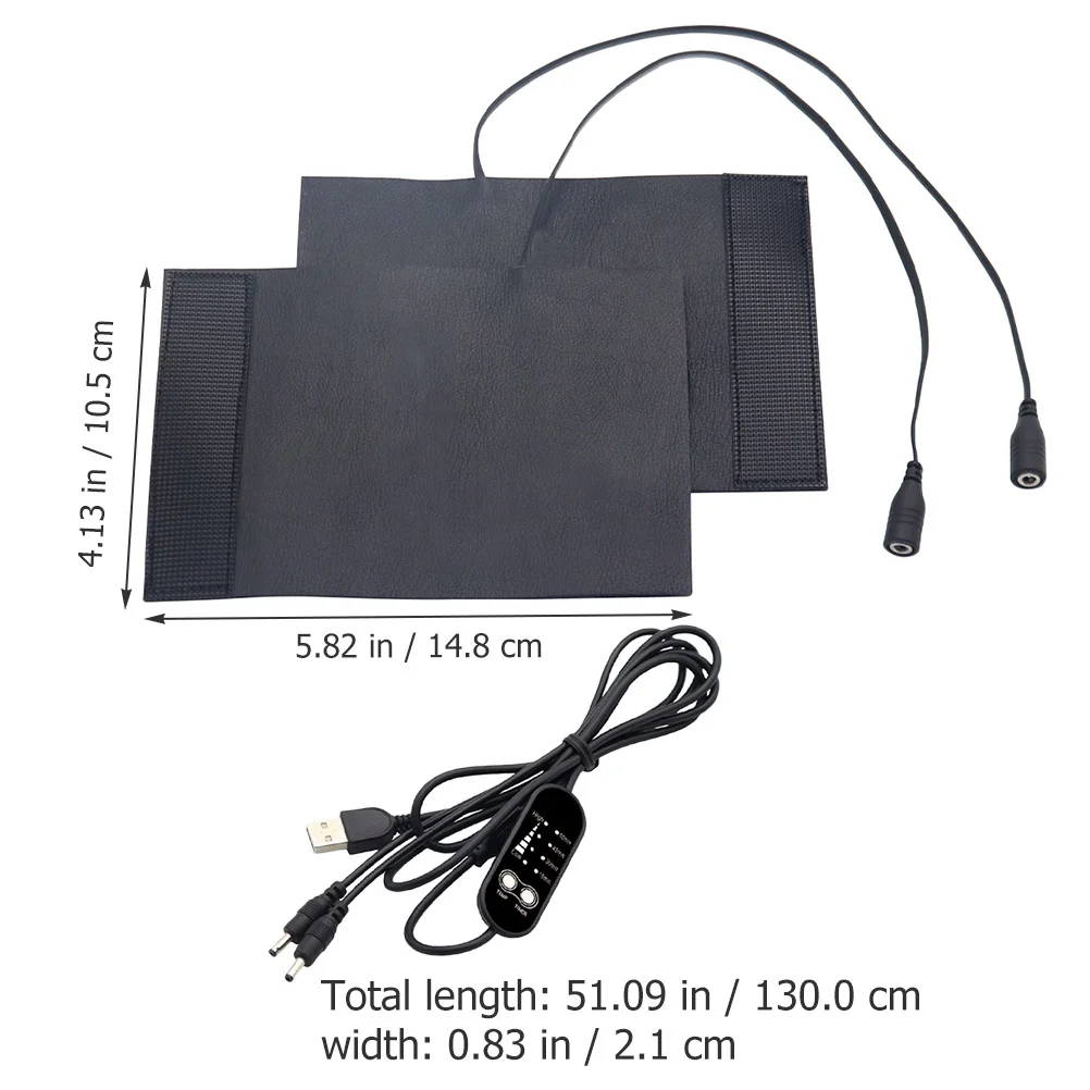 2 قطعة دراجة نارية USB ساخنة المقود القبضات بولي تدفئة تدفئة أربعة مستويات قابل للتعديل الموقت وظيفة المضادة للانزلاق مقاومة للاهتراء #3