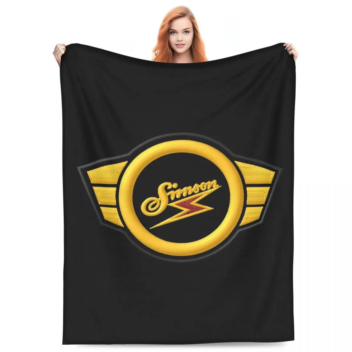 Motorcycle S-Simsons Blanket Fleece Sofa Throw Blanket Multi-function for Home Bedroom Outdoor Throws Bedspread Quilt