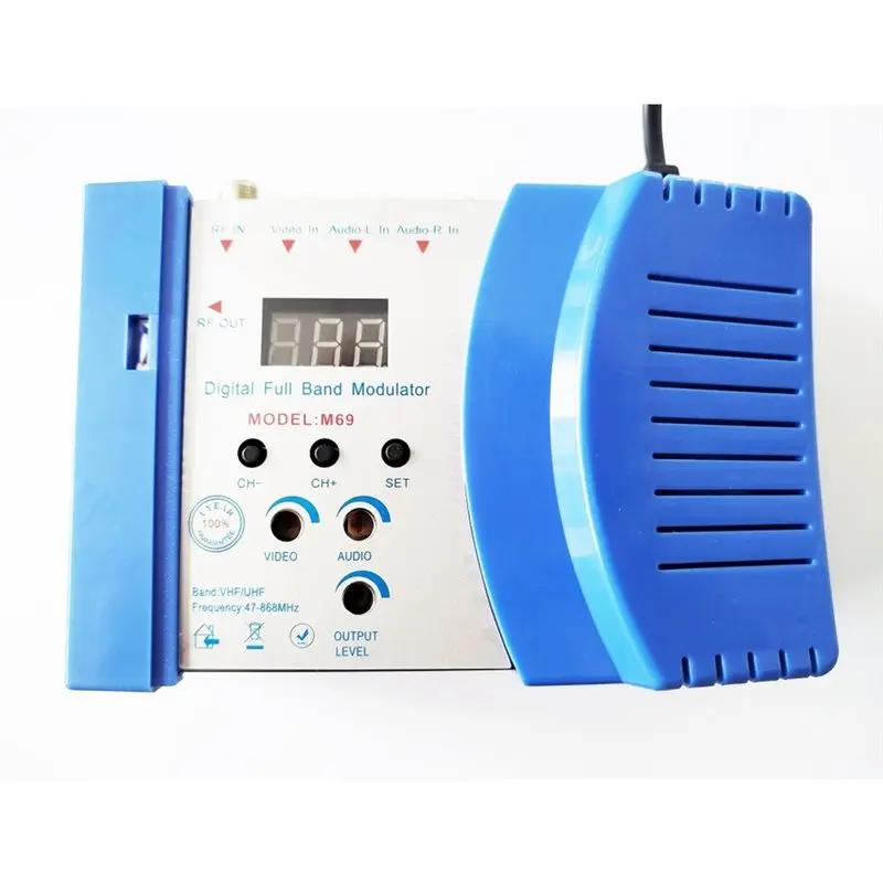 

Цифровой полнодиапазонный модулятор BHTS-M69, передатчик частоты RF PAL/NTSC, 230В, без интерфейса High-Definition, совместим с вилкой стандарта ЕС