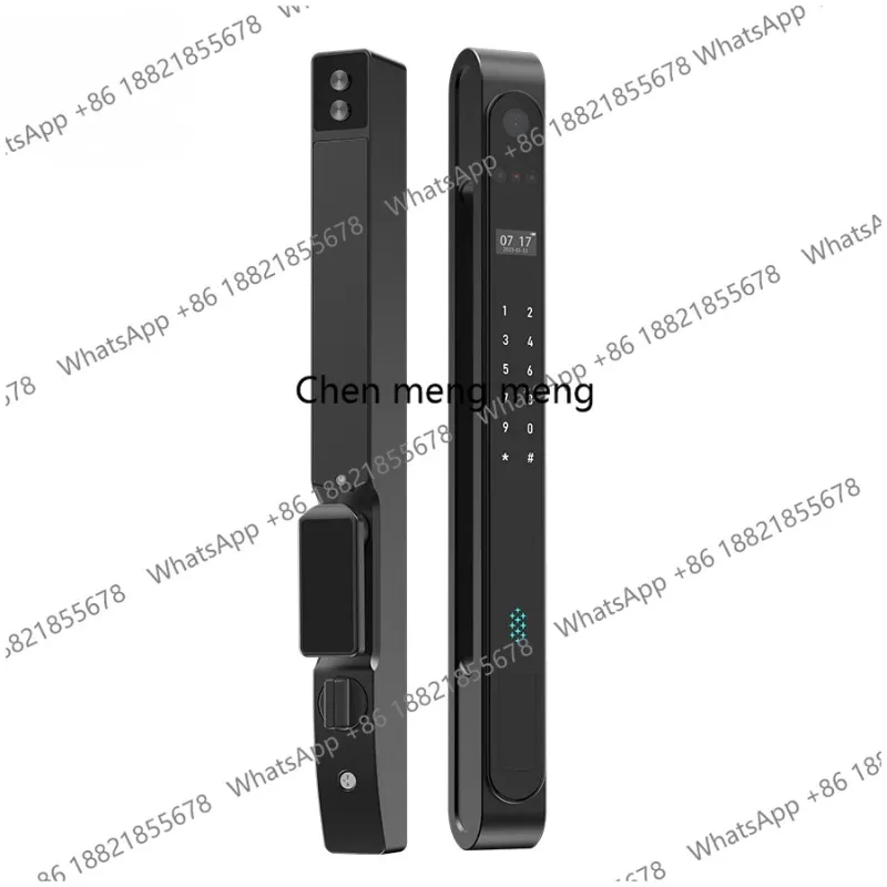 Aluminum Sliding Door Lock Smart Door Lock 3D Face Unlock IP68 Waterproof Password Electronic Key   Unlock