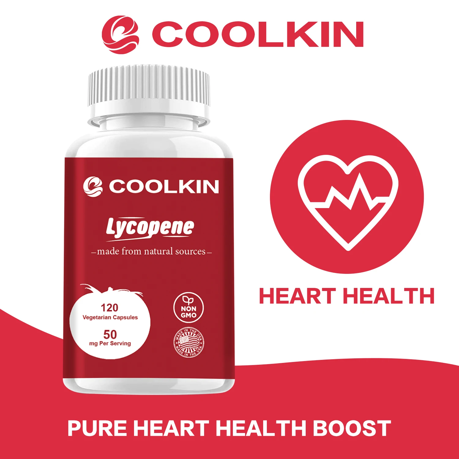 كبسولات ليكوبين 50 ملجم - مضادات الأكسدة القوية، مضادة للشيخوخة، تدعم البروستاتا وصحة القلب، 30/60/120 كبسولة #1