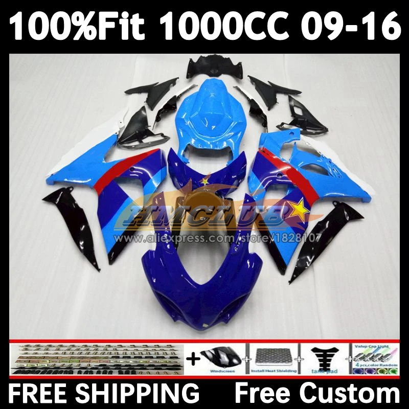 

Injection Body For SUZUKI GSXR-1000 K9 1000CC 09 10 11 12 31No.123 blue stock GSXR 1000 CC GSXR1000 2013 2014 2015 2016 Fairing
