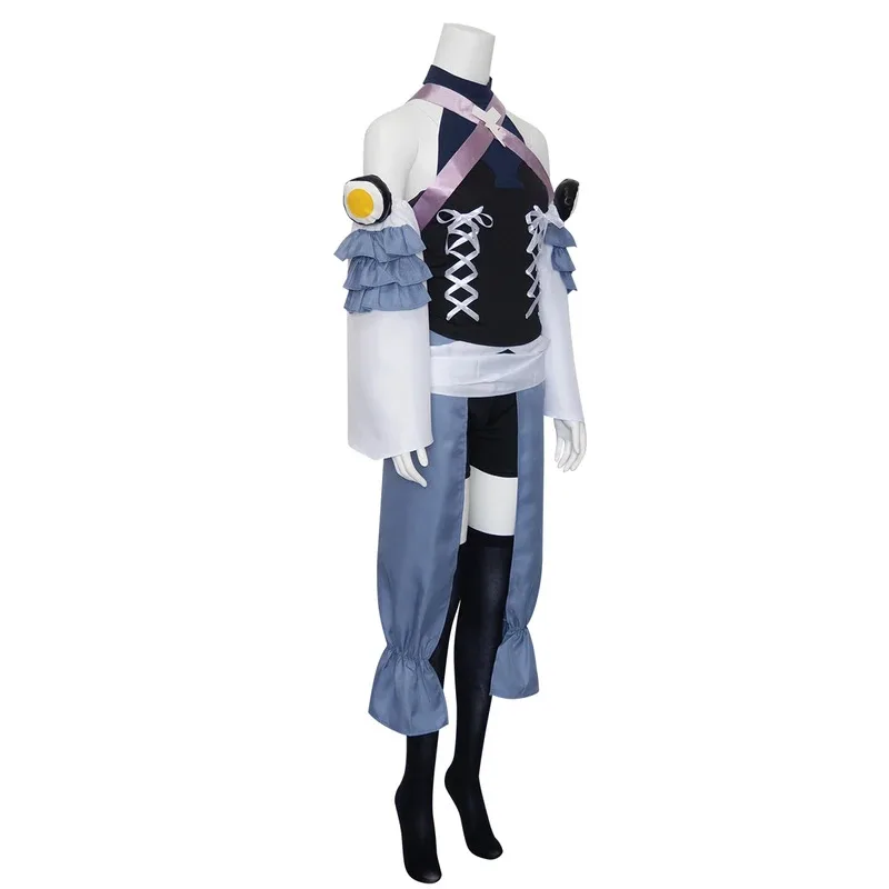 Kingdom Hearts Birth by Sleep Keyblade Wielder Aqua Cosplay disfraz juego fantasía traje E001