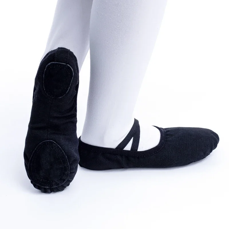 Girls Ballerinas Canvas Soft Sole Ballet Dance Slippers Children Practice Ballerinas Woman Dance Shoes