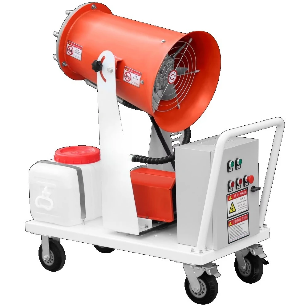 China Wholesale Price 25m Mobile Fog Cannon Small Area Dust Control Pump Sprayer Water Mist Sprayer Machine