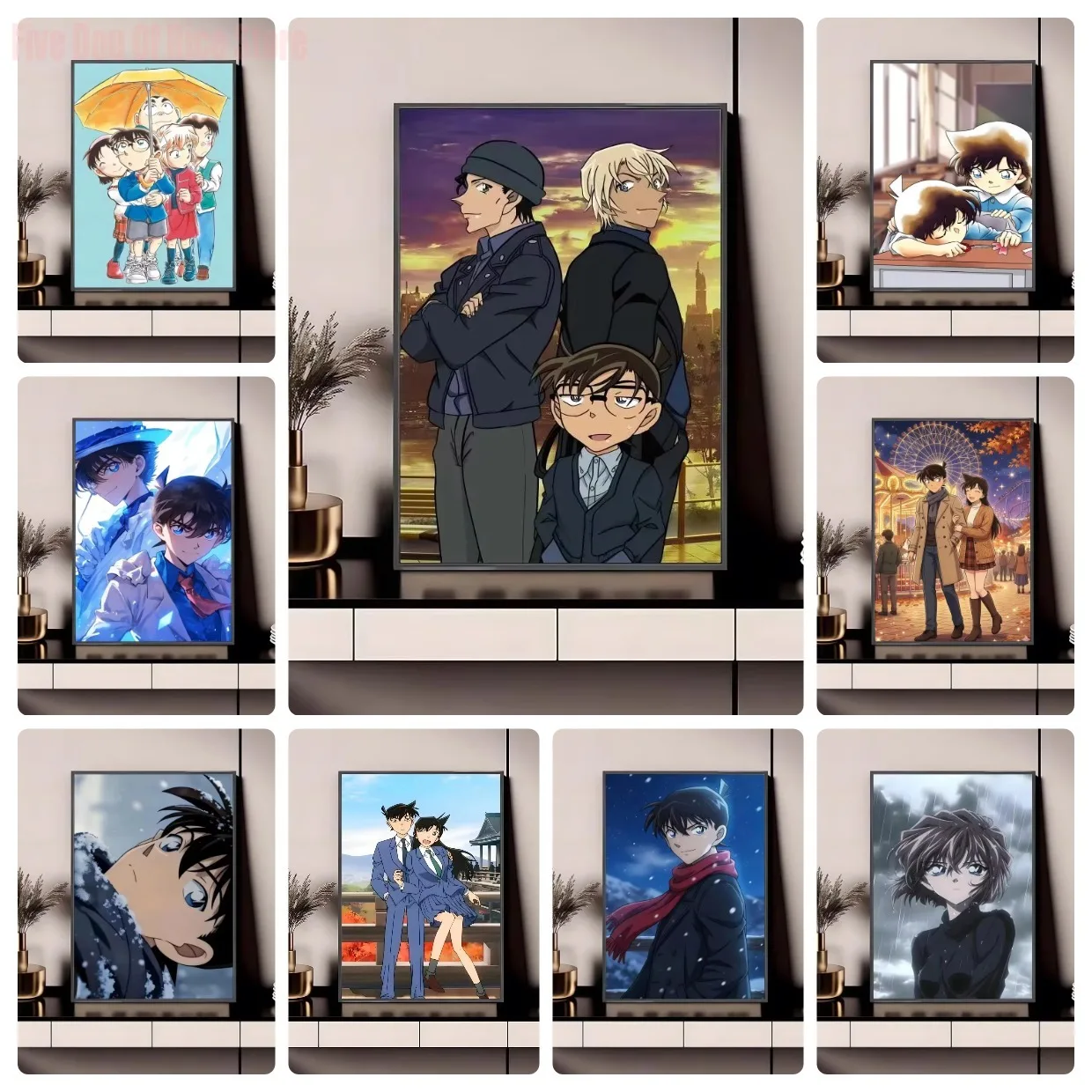 DIY DETECTIVE Conan Anime Painting By Numbers Wall Art Picture Acrylic Paint Handmade for Home Decors Diy Gift