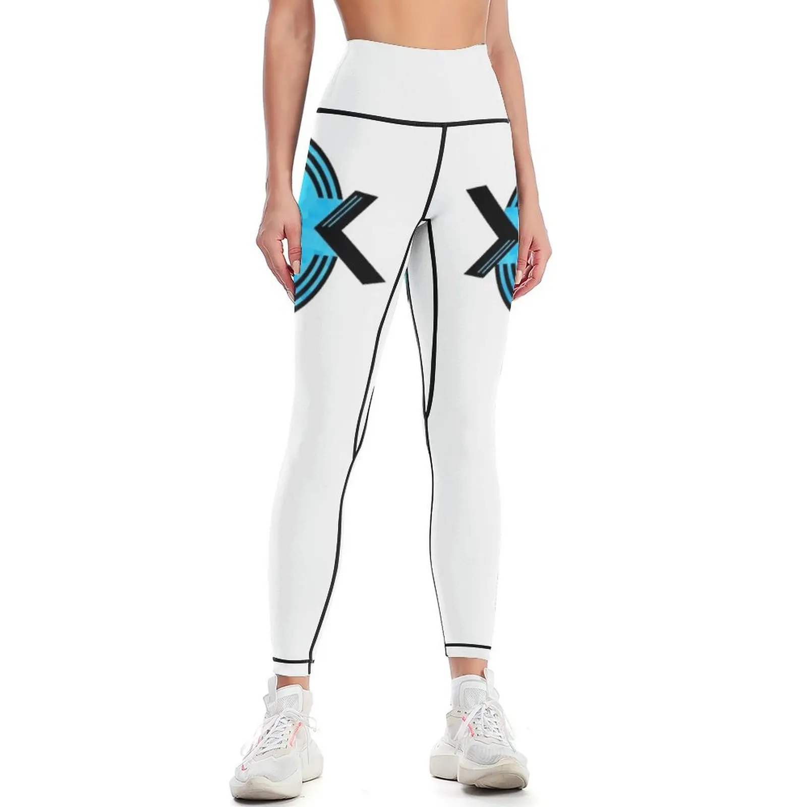 Just Close Your Eyes White/Blue Leggings Legging sexy woman jogging pants Womens Leggings