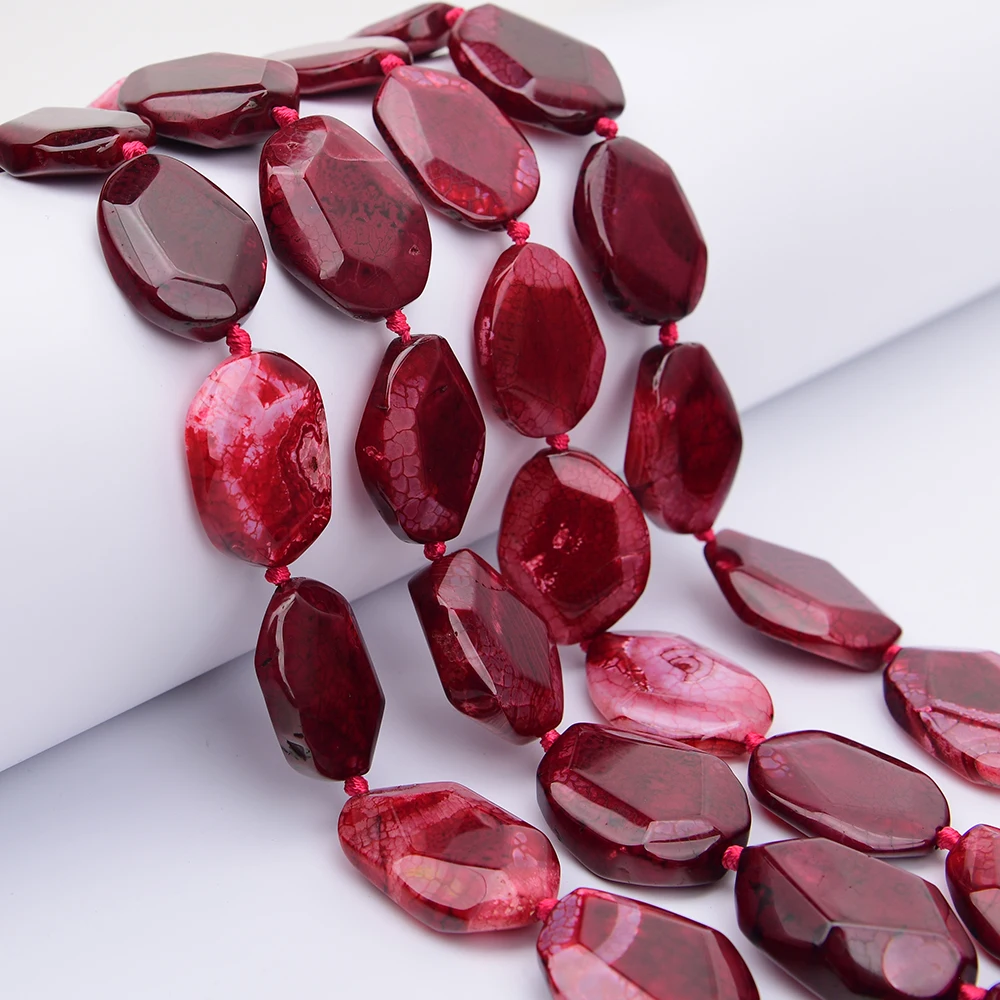 

APDGG Natural Rose Red Agate Chunky Freefrom Cut Slice Nugget Loose Beads 16.5'' Strand Jewelry Making DIY
