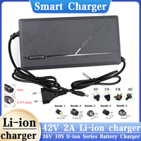 36V 2A Electric Bike battery charger 42V 2A Charger 10Ah 15Ah 20Ah Lithium Li-ion Li-poly Charger For 10Series 36V Scooter ebike