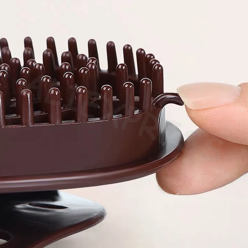 Universal Guasha Head Therapy Brush Massage Brush Set Of 2 Brown Massage Brushes For Body Meridian At Home Beauty Salon